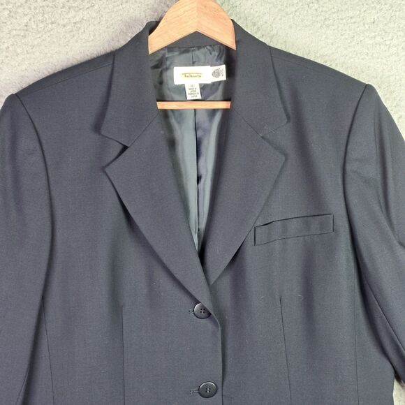 Talbots Wool Classic Blazer 16 Made In Japan Tailored Notched Lapel Navy Lined - Picture 5 of 15
